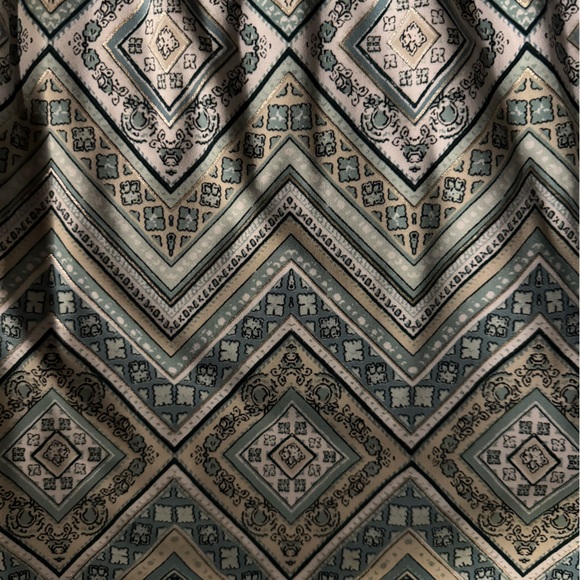 White House Black Market Chevron Turquoise Blue Dress - Picture 5 of 6